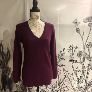 Ann Taylor 100% Cashmere Maroon Sweater- Large